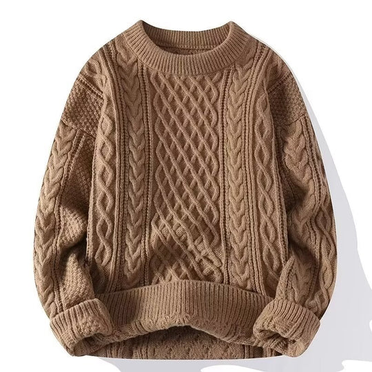Unisex Strickpullover, gefüttert, verschiedene Kragenformen