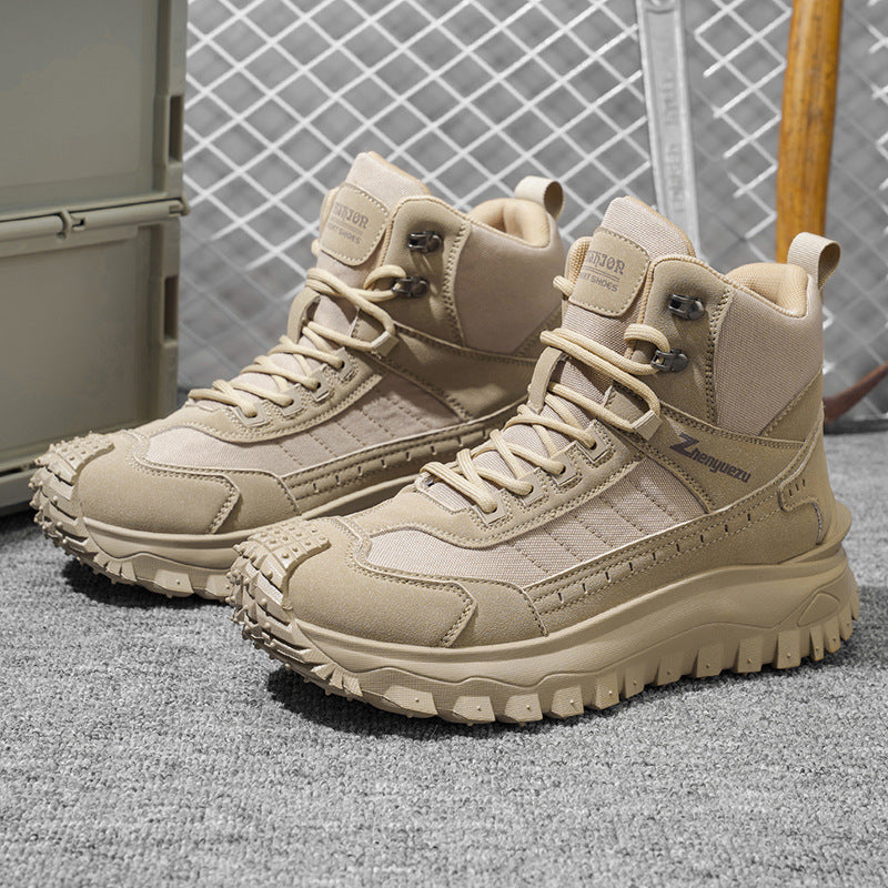 Herren-High-Top-Stiefel, Plateausohle, lässiger Stil