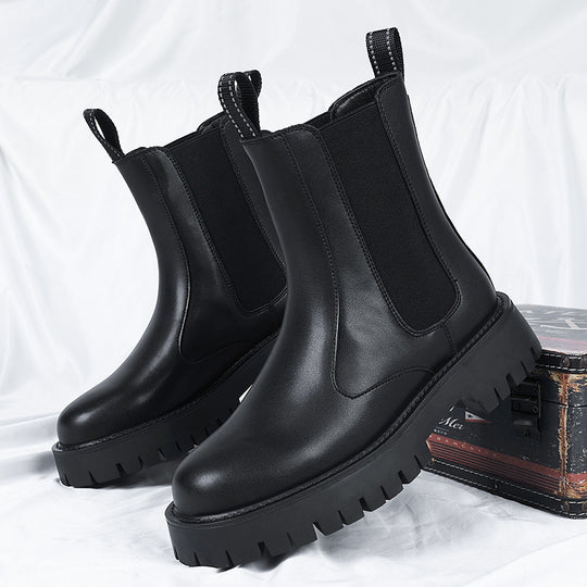 Robuste Chelsea-Stiefel mit Plateausohle