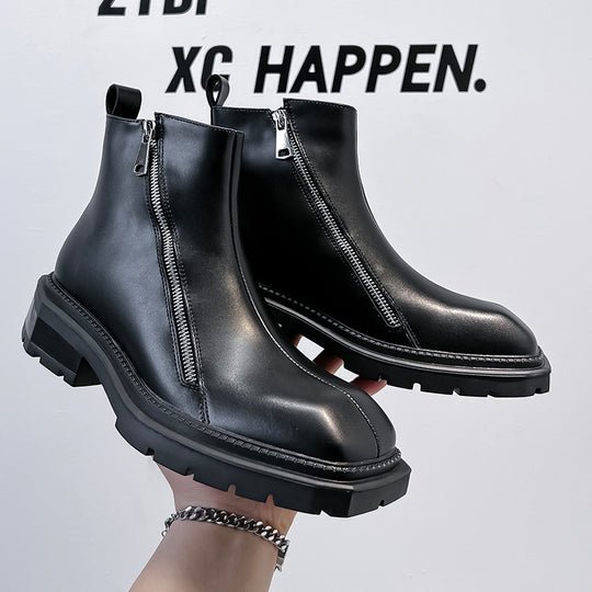 Herren-Chelsea-Stiefel mit Reißverschluss, 4512-A