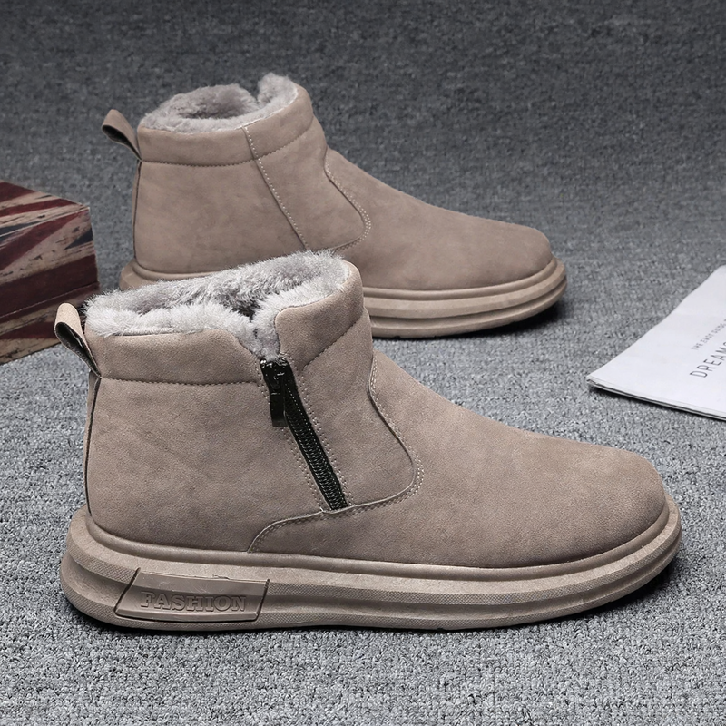 Gefütterte Herren-Winterstiefel, rutschfest