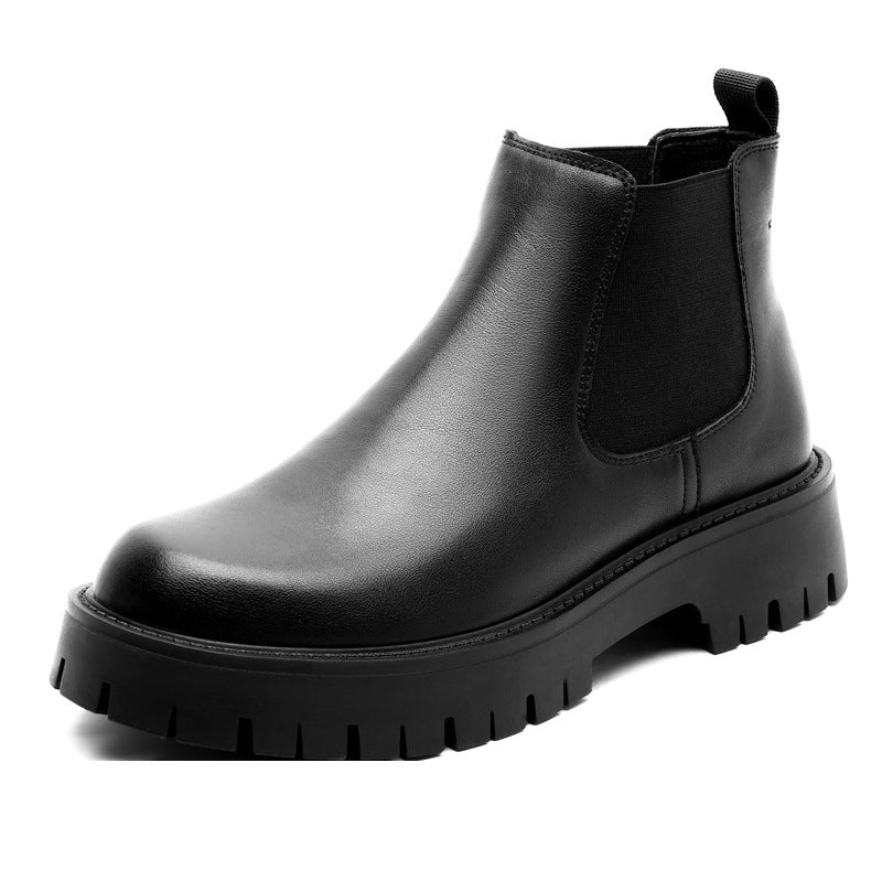 Warme Herren-Chelsea-Boots aus Leder