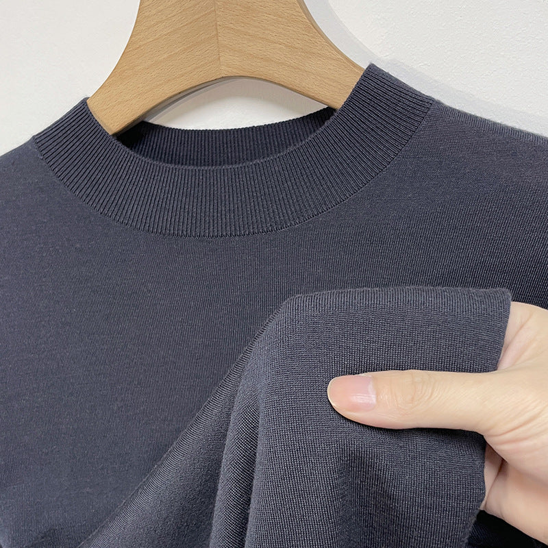 Maschinenwaschbares Langarm-Shirt aus Schurwolle