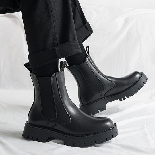 Herren-Chelsea-Boots aus Leder, wasserabweisend