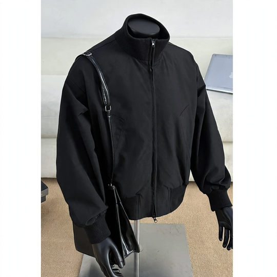 Herren-Daunenjacke im Fliegerstil, 90% weiße Entendaunen