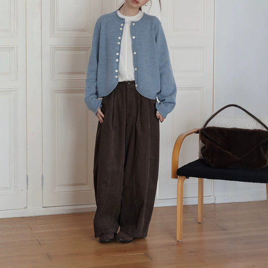 Retro-Cordhose, locker geschnitten, Damen