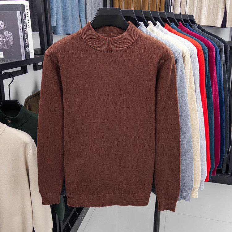 Herren-Rollkragenpullover aus reiner Wolle