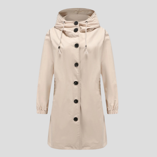 Wasserdichte Regenjacke mit Kapuze für Damen