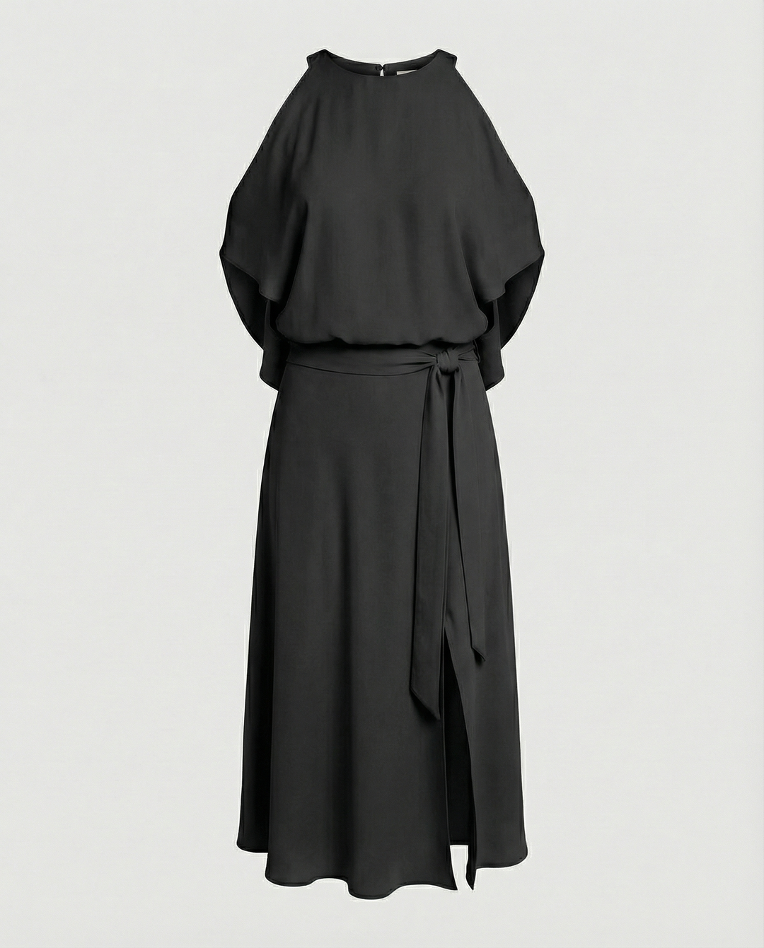 Elegantes Kleid mit modischen Schulterausschnitten.