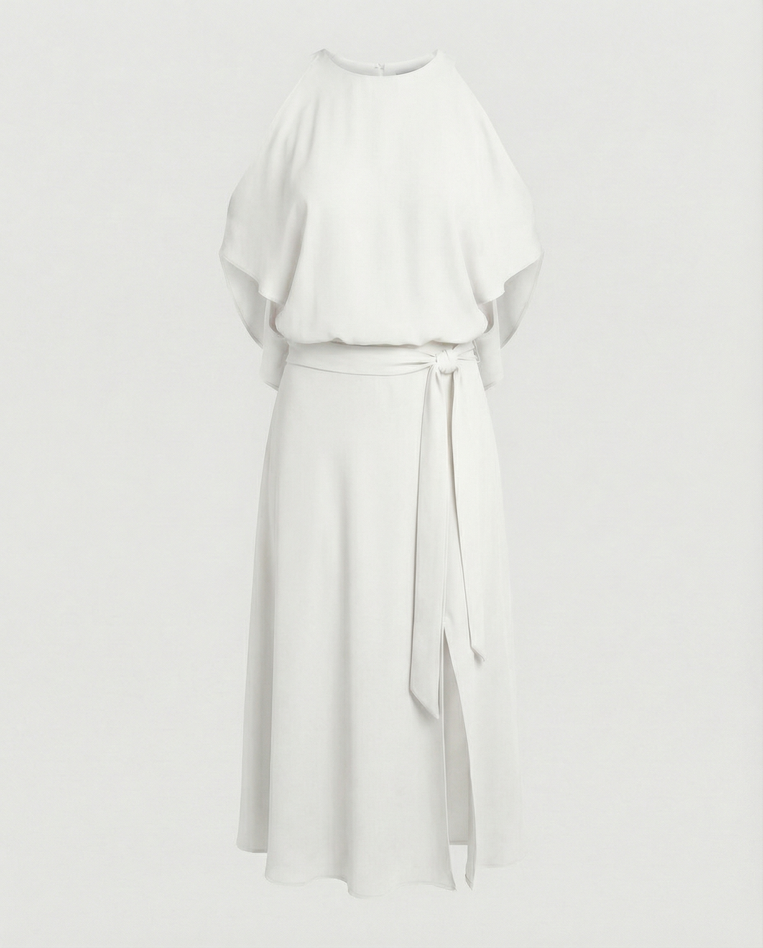 Elegantes Kleid mit modischen Schulterausschnitten.