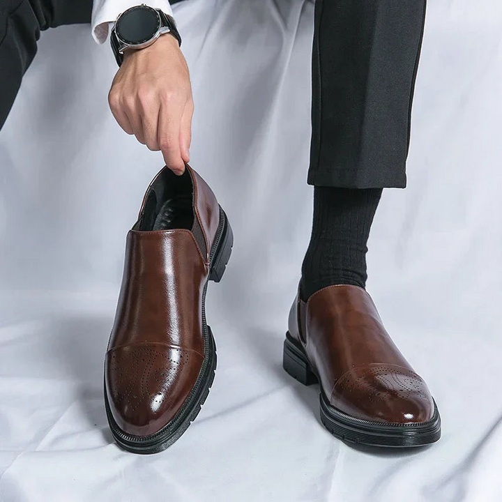 Elegante Herrenschuhe Klassische Slipper Anzugschuhe mit Eleganter Verarbeitung