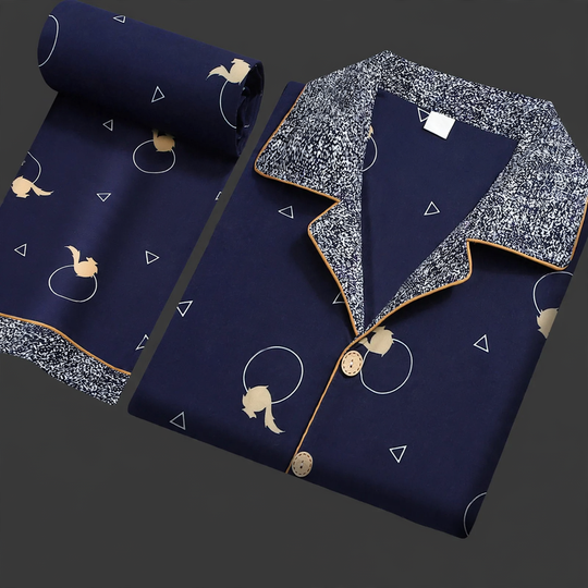 Herren-Pyjama-Set, 100% Baumwolle, vielseitig tragbar