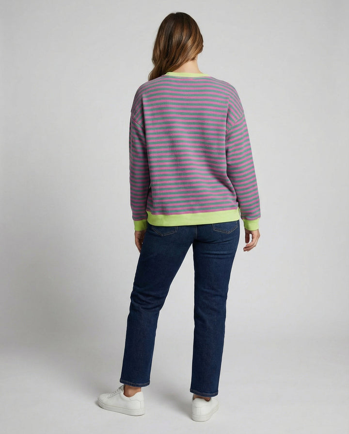 Gestreifter Oversized Pullover Damen