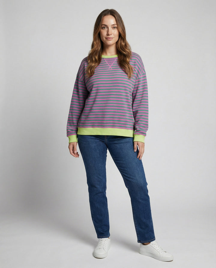 Gestreifter Oversized Pullover Damen