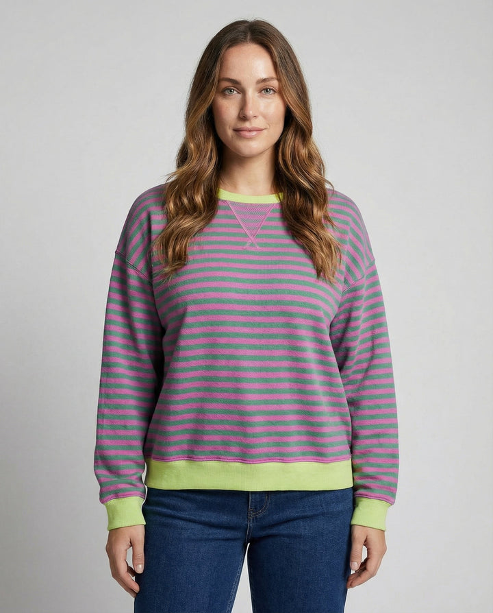 Gestreifter Oversized Pullover Damen