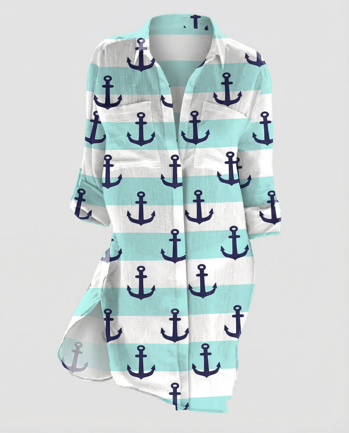 Lange Damen Strandbluse