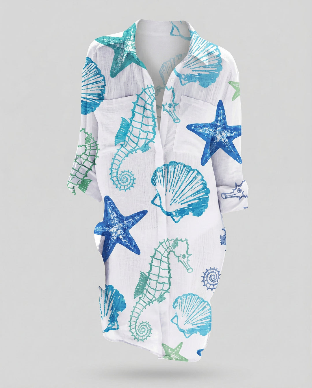 Lange Damen Strandbluse