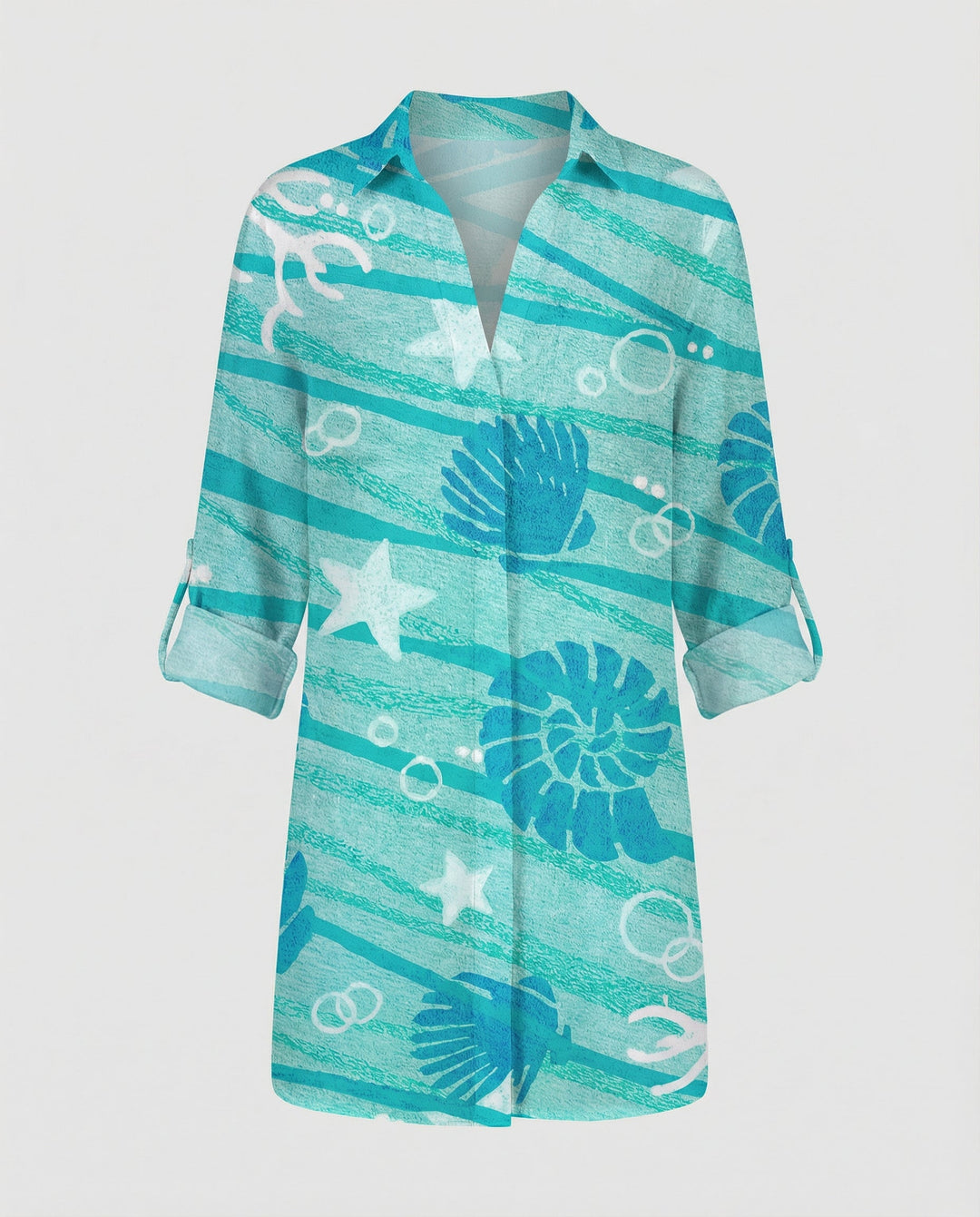 Lange Damen Strandbluse