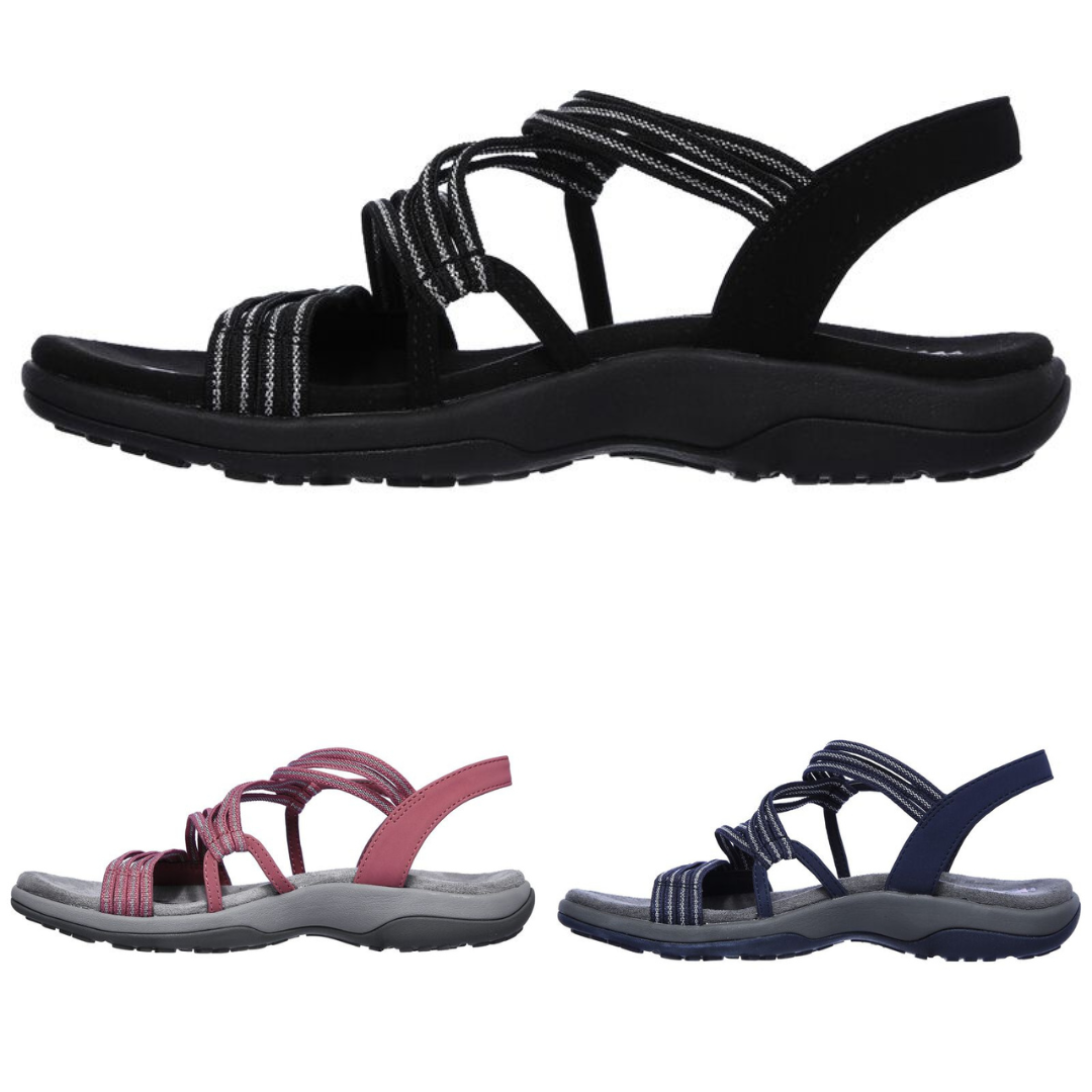 Orthopädische Bequeme Riemchensandalen In Übergröße für Die Freizeit | Riemchensandalen mit Weicher Sohle für Den Sommer für Damen