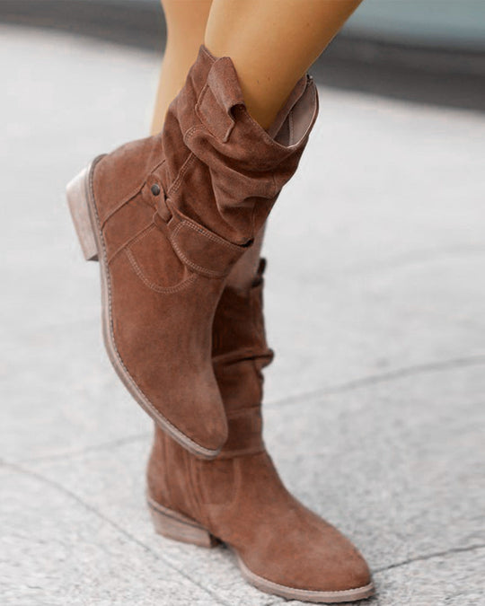 Wild Stiefel mit niedrigem Absatz und Reißverschluss - Arvani