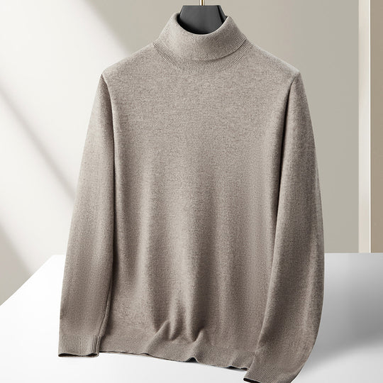 Herren-Rollkragenpullover aus 100% Schurwolle