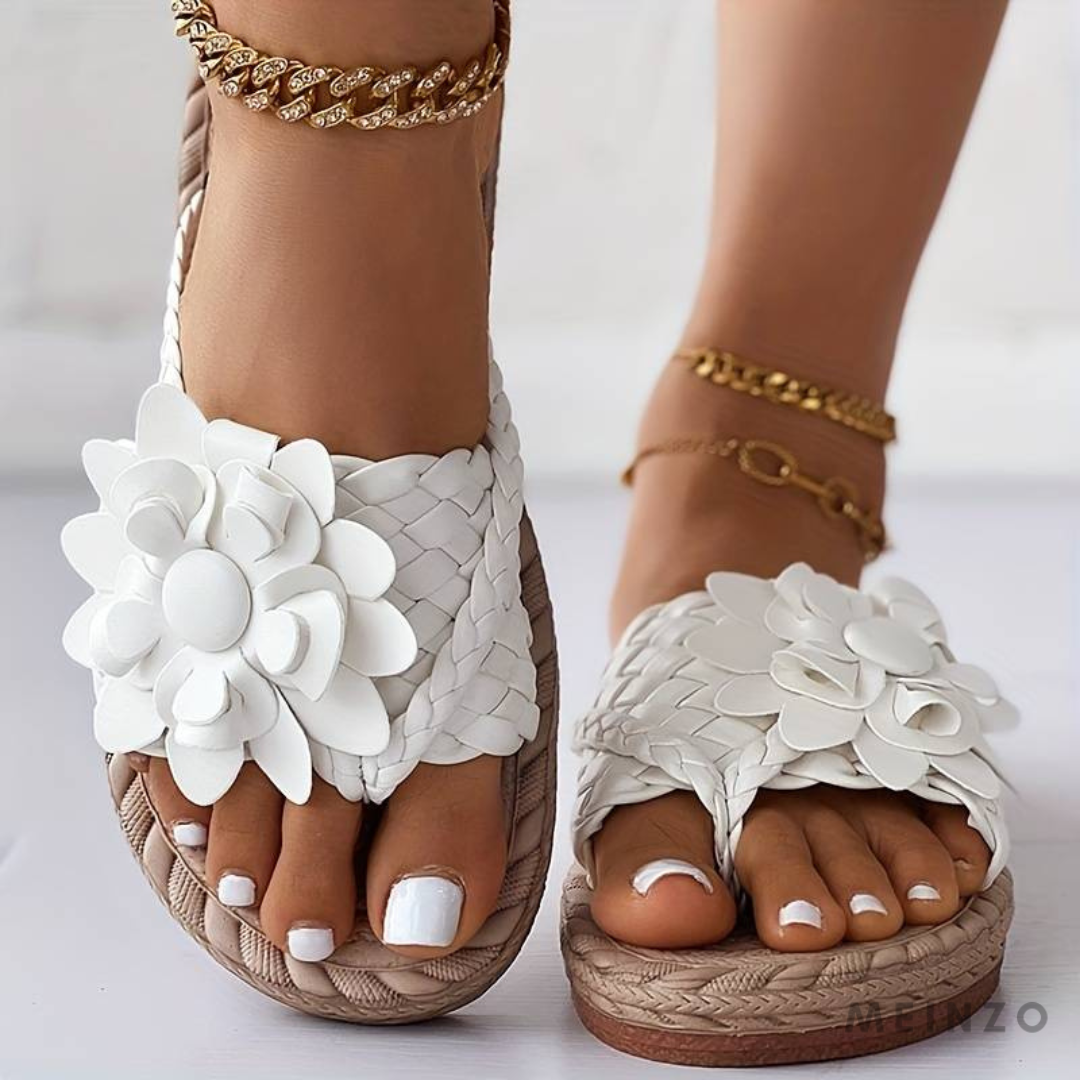 Nord Taschen | Damen-Sandalen mit Offener Zehenspitze und Eleganten Geflochtenen Riemen