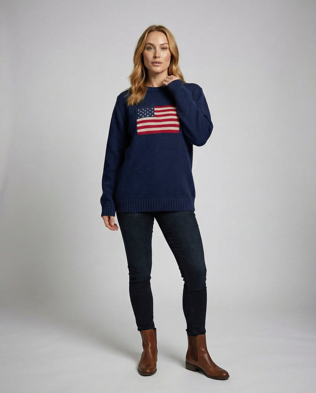 Strickpullover Amerikanische Flagge