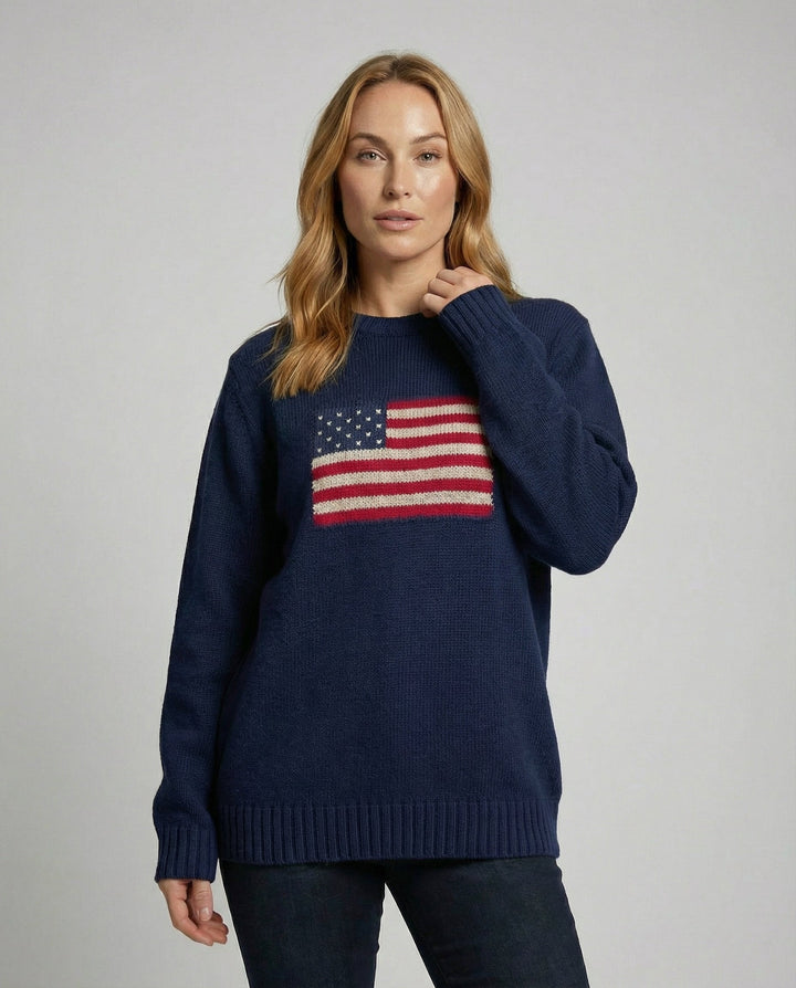 Strickpullover Amerikanische Flagge