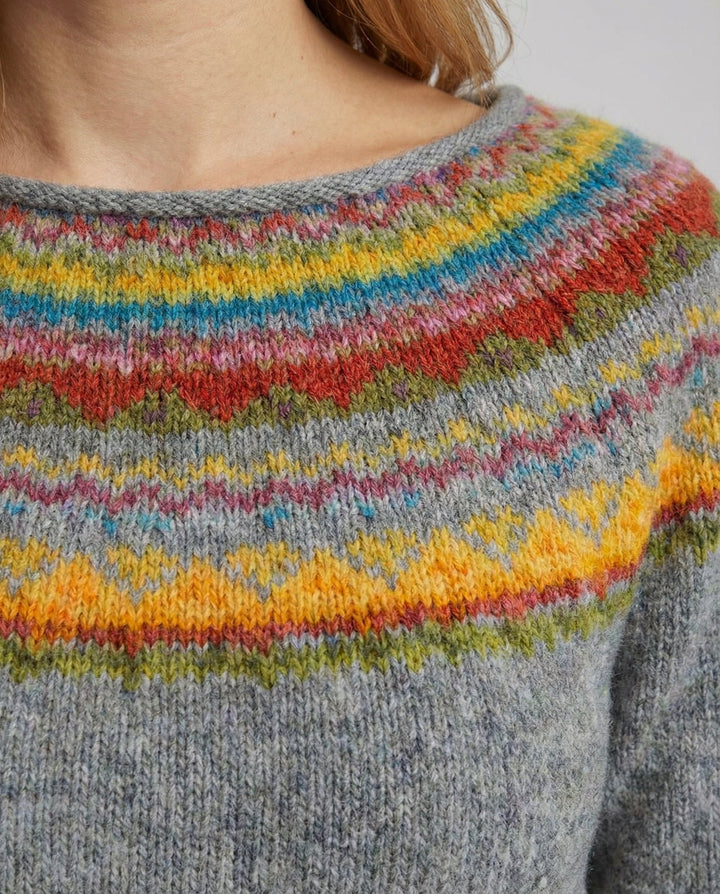 Retro Print Langarmpullover
