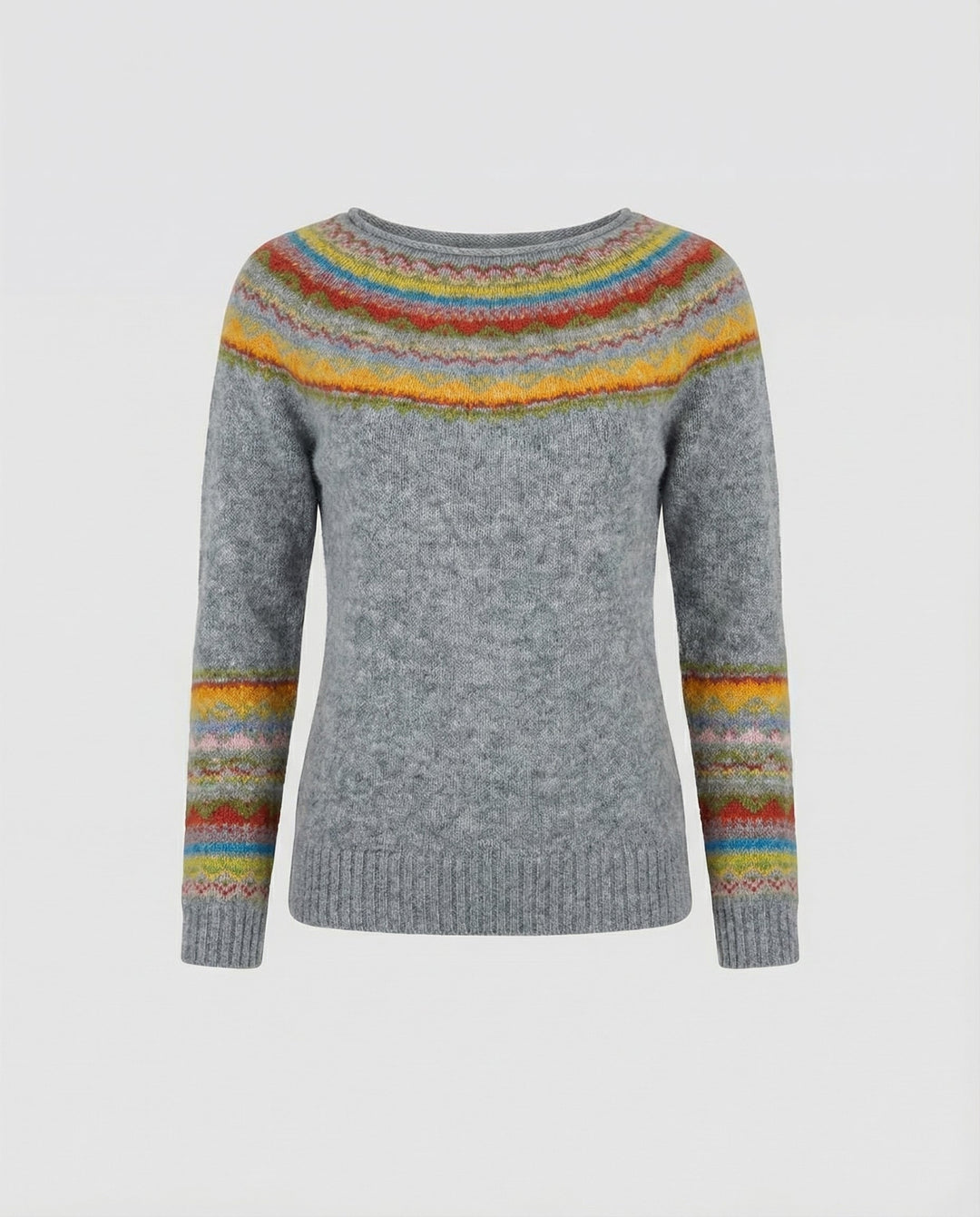 Retro Print Langarmpullover