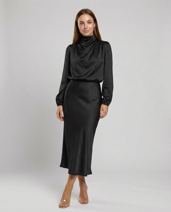 Elegantes Satinkleid Damen