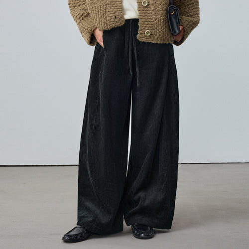 Warme Cordhose aus Ramie-Baumwoll-Mix