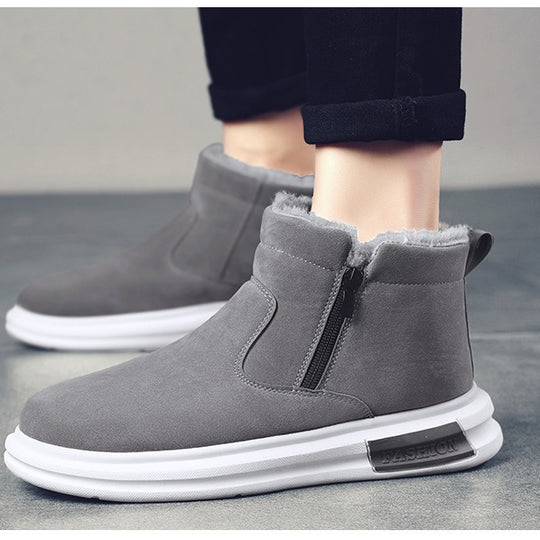 Gefütterte Herren-Winterstiefel, flacher Absatz, EVA-Sohle