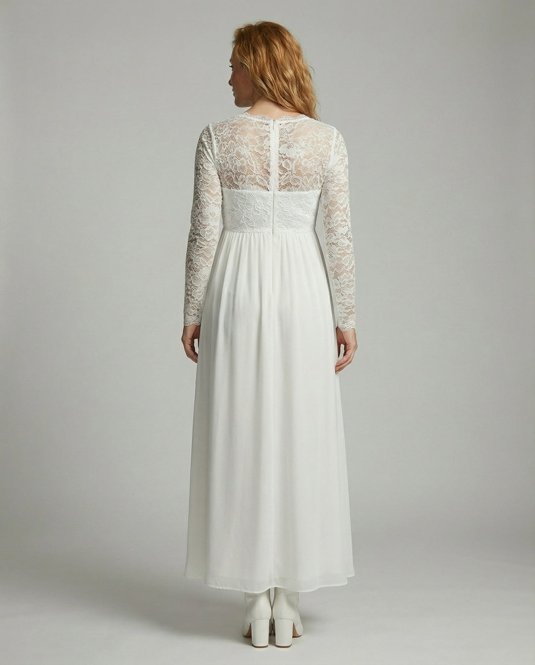 Elegantes Spitzen-Maxikleid für Schwangere