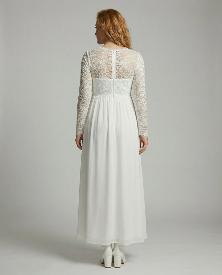 Elegantes Spitzen-Maxikleid für Schwangere