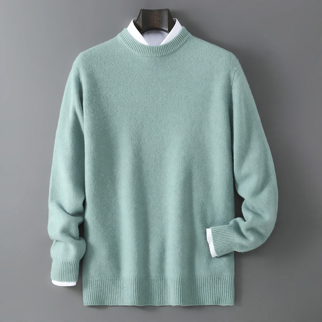 Herren-Strickpullover, Rundhals, locker