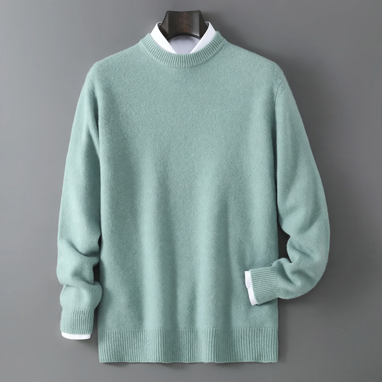 Herren-Strickpullover, Rundhals, locker