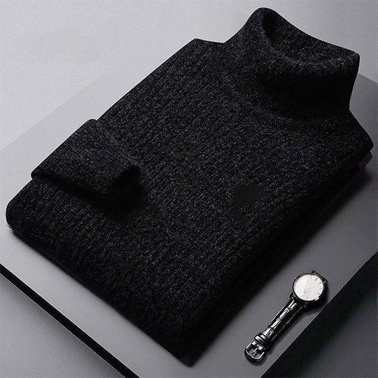 Herren-Winterpullover, gefüttert, mit Rollkragen