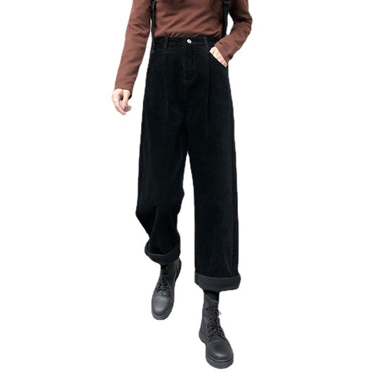 Kord-Hose im Anzug-Stil, weit geschnitten