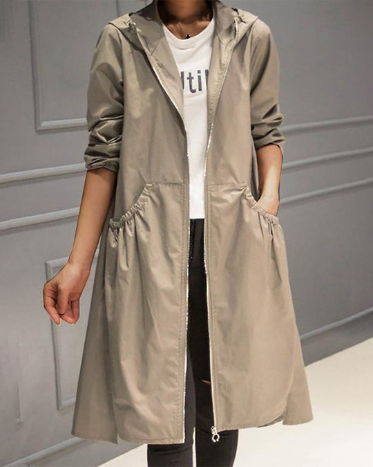 Langer Trenchcoat Mit