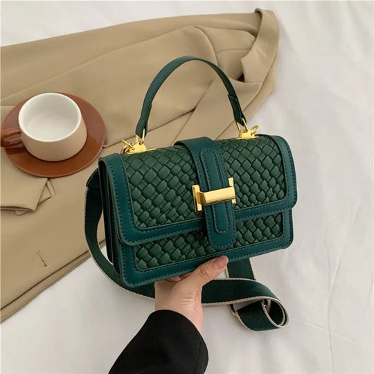 Nord Taschen | Umhängetasche für Damen - Kleine Tasche mit geflochtenem Design und praktischem Verschluss
