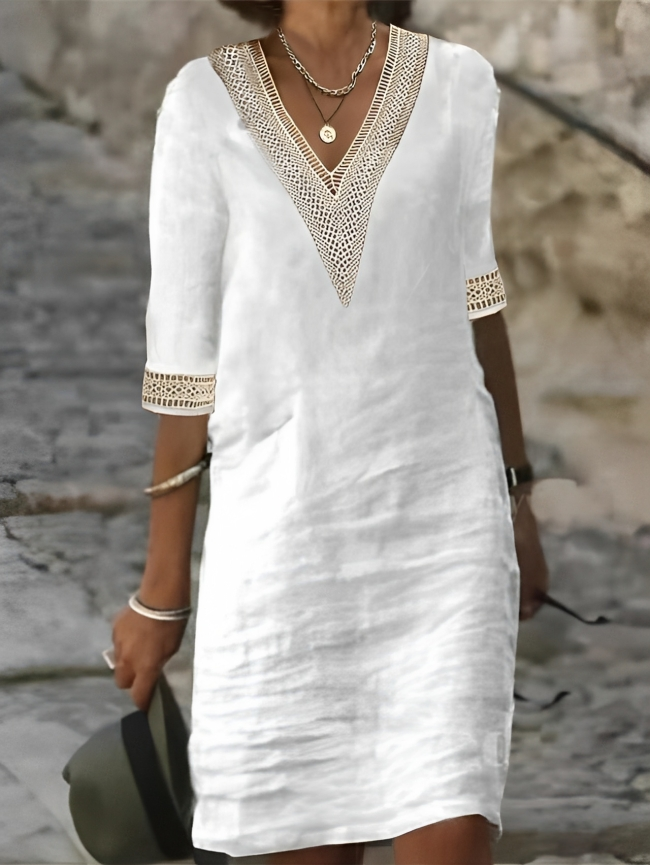 Damen Baumwoll-Kleid: Lässig & Bequem