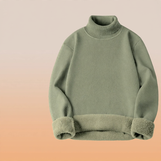 Herren-Rollkragenpullover, gefüttert