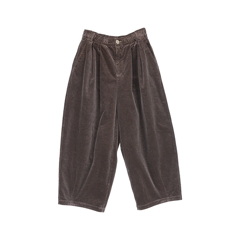 Kord-Karottenhose in Kastanienbraun