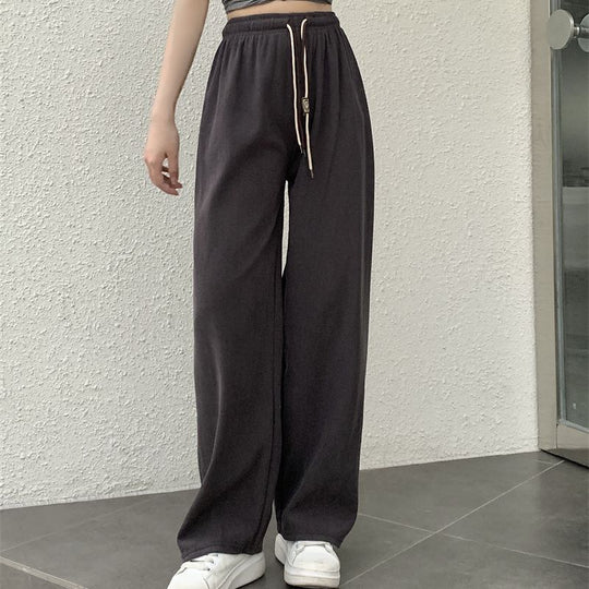 Damen-Cordhose mit weitem Bein und Kordelzug