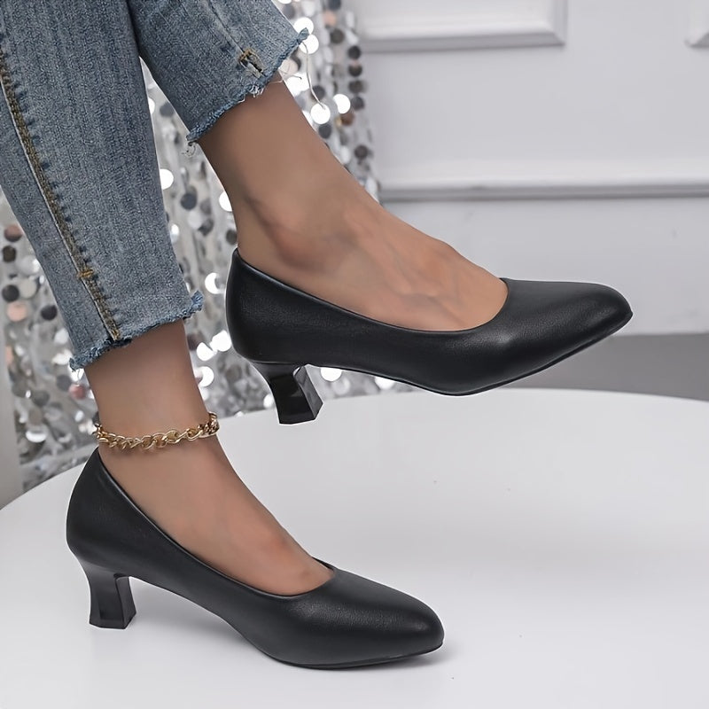 Stilvolle Damen Pumps mit Spitzem Zeh und Blockabsatz