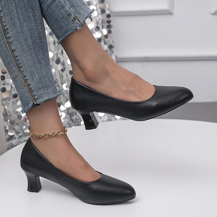 Stilvolle Damen Pumps mit Spitzem Zeh und Blockabsatz