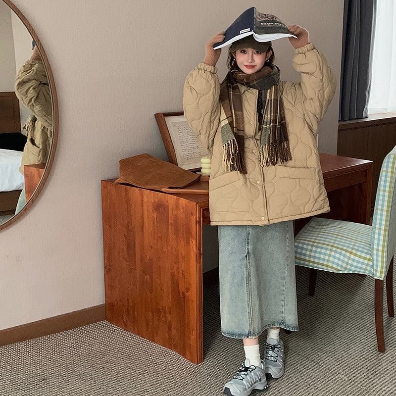 Gesteppte Winterjacke mit Lammfleece-Futter