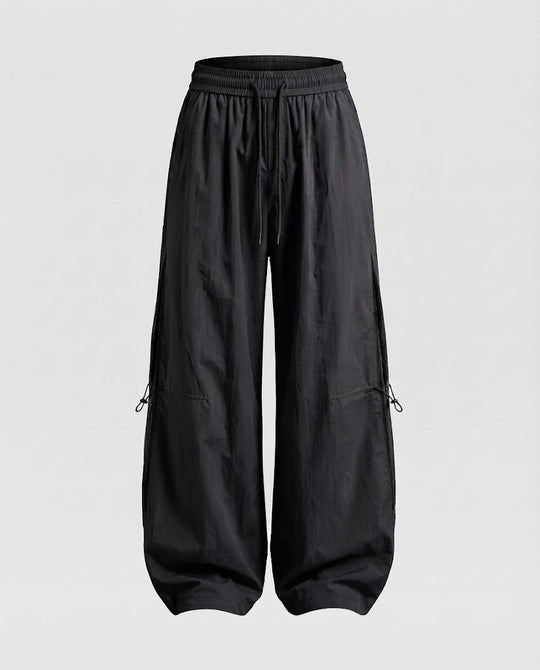 Herren Extraweite Tech-Baggy-Hose mit Mesh‑Paneelen, D‑Ring‑Verstellung und elastischem Saum Nord Taschen