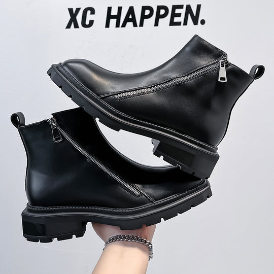 Herren-Chelsea-Stiefel mit Reißverschluss, 4512-A